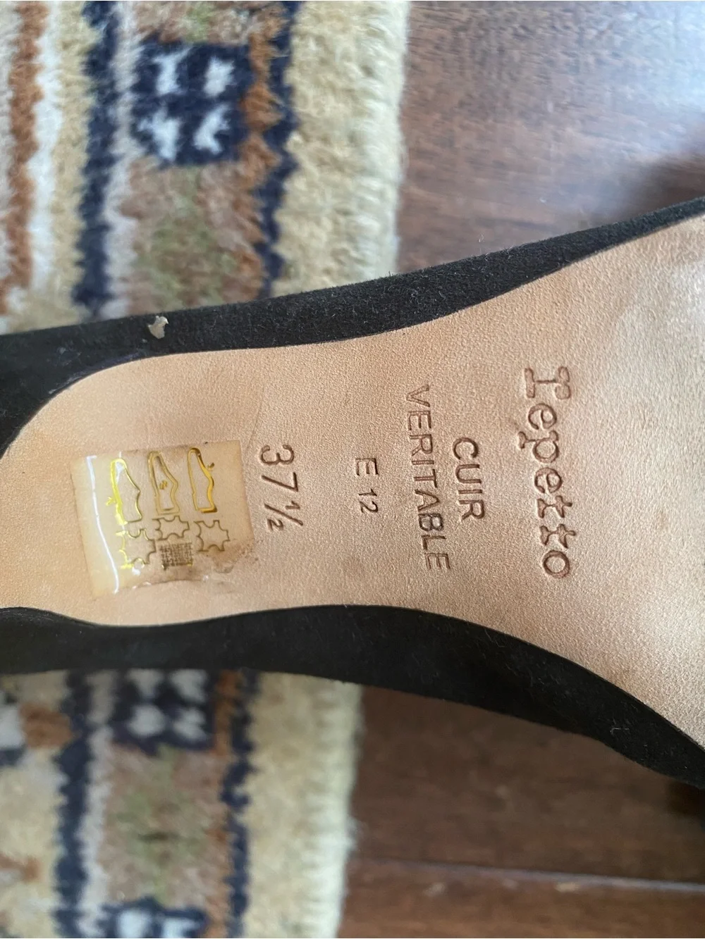 Repetto Black Suede Ballet